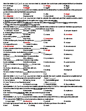 Đề luyện thi Trung học phổ thông Quốc gia môn Tiếng Anh năm 2017 - Trịnh Ngọc Cương